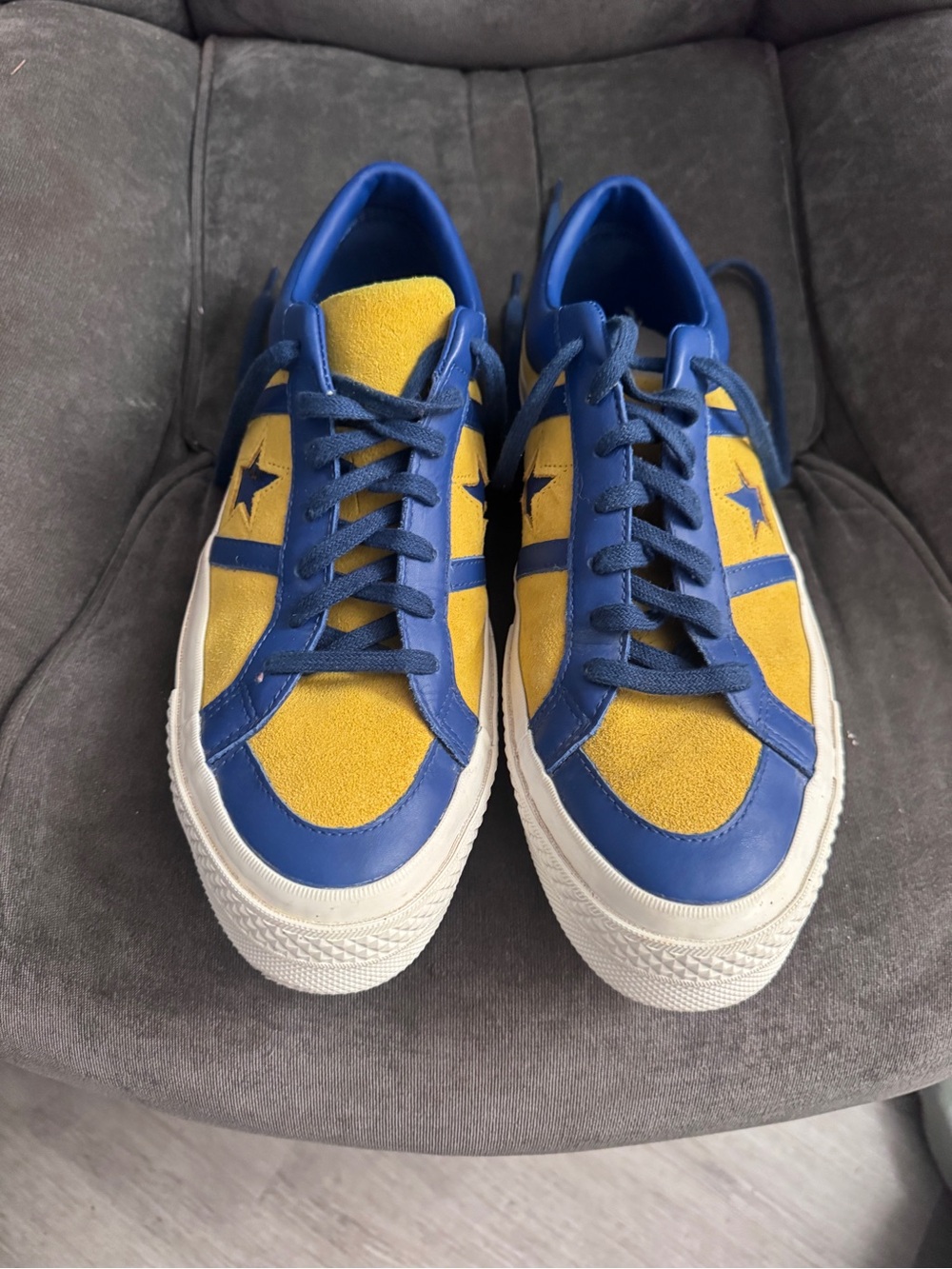 Converse One Star Academy Low Suede Leather Blue Gold Men’s 11 / Women’s 13